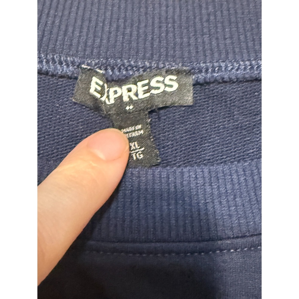 Express Shirt, Women's Size XL, Blue White, "Sunday I Love You" - Picture 6 of 11